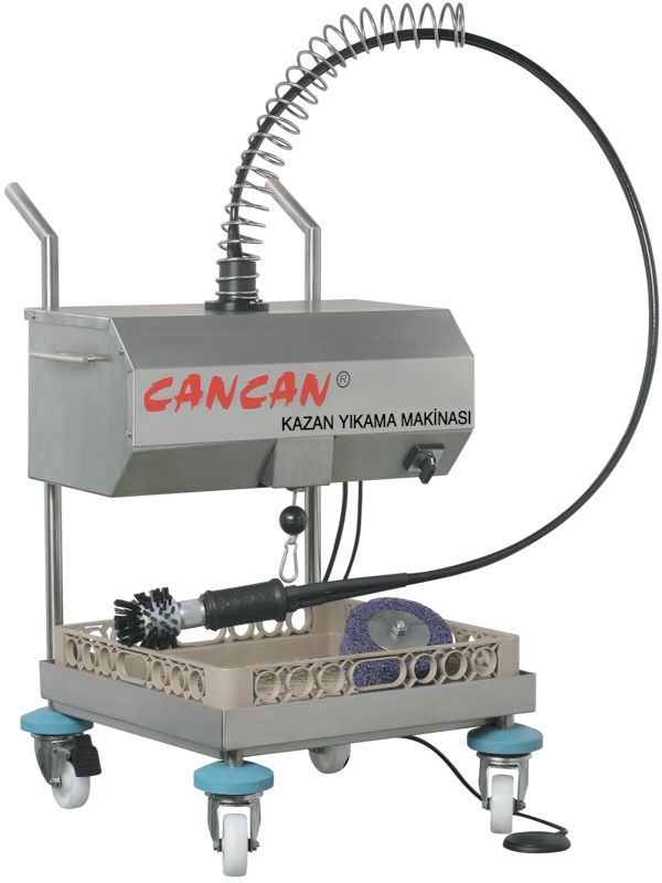 CANCAN 1105 -Endüstriyel Tip Kazan Yıkama Makinesi, Mobil Arabalı